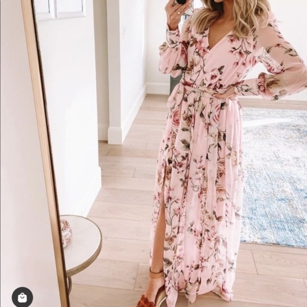 My Dearest Darling Blush Floral Maxi Dress